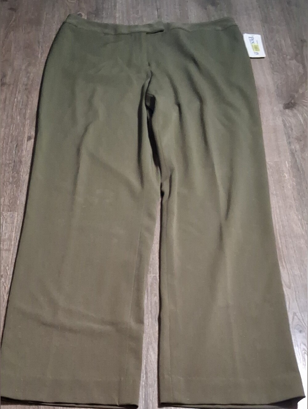 NWT Pendleton Olive Green Wide Leg Trouser Pants Stretch Size 14 New with tags